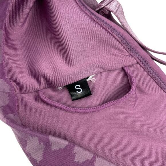 RYDERWEAR Animal Sports Bra Sz Small Leopard Purple - Picture 8 of 8